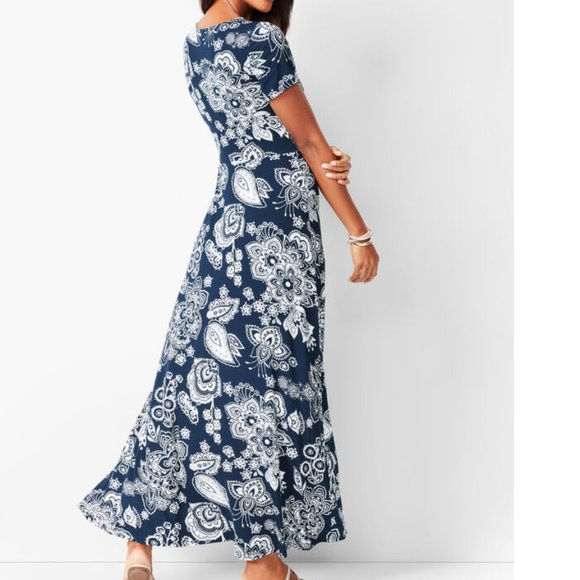 Talbots Short Sleeve Maxi Dress - Picture 6 of 7